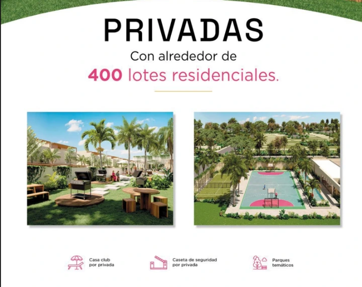 Descripción de las amenidades de los desarrollos.